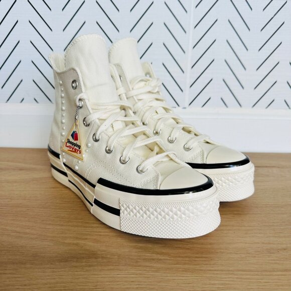 ⭐CONVERSE Chuck 70 Plus Hi Gems Sz 6 Mens Platform Shoes Pearls Sneaker A10287C⭐ - Picture 2 of 9